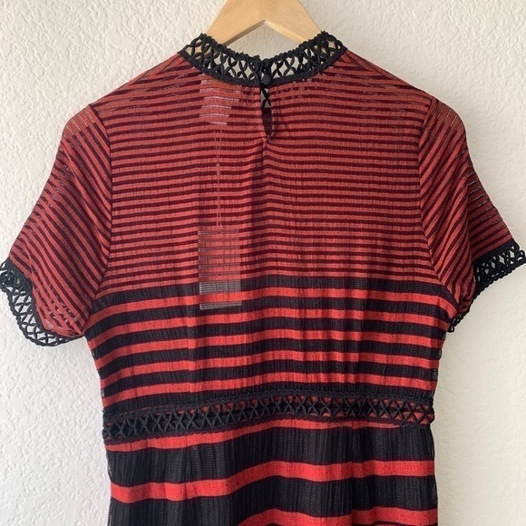 Foxiedox Cassius Mock Neck Striped Maxi Dress M - Picture 11 of 16